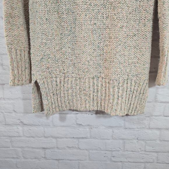 M Ruby Moon Cream Colorful Confetti Wool Blend Chunky Knit Tunic Sweater Size M - Picture 3 of 10